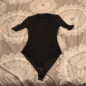 Black mesh body suit, size medium